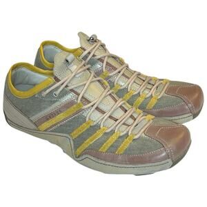 Lounge by Mark Nason Leather Sneakers Mens 13 Olive Tan Lace Up